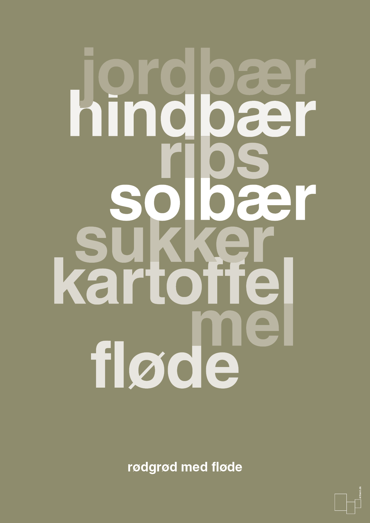 plakat: rødgrød med fløde - misty forrest-Opskrifter-A1two3