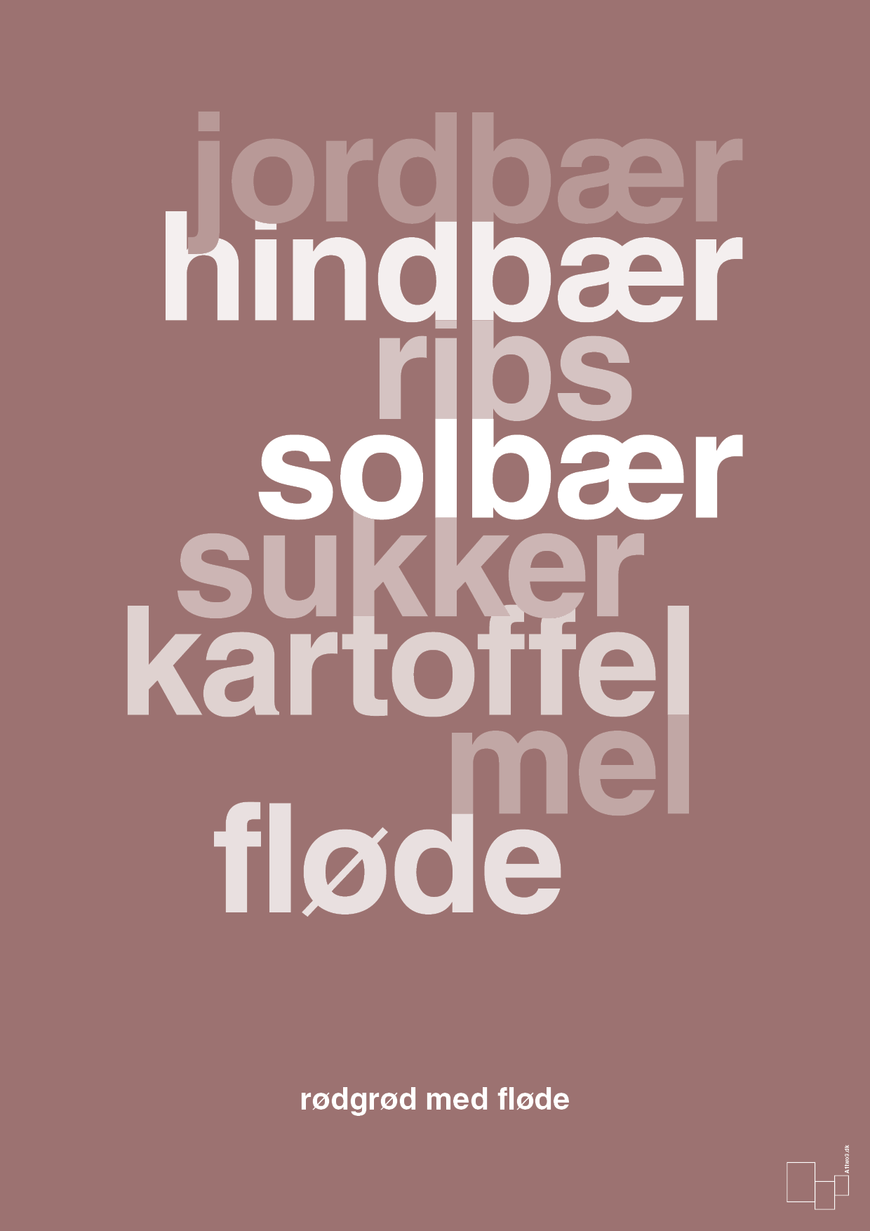 plakat: rødgrød med fløde - plum-Opskrifter-A1two3