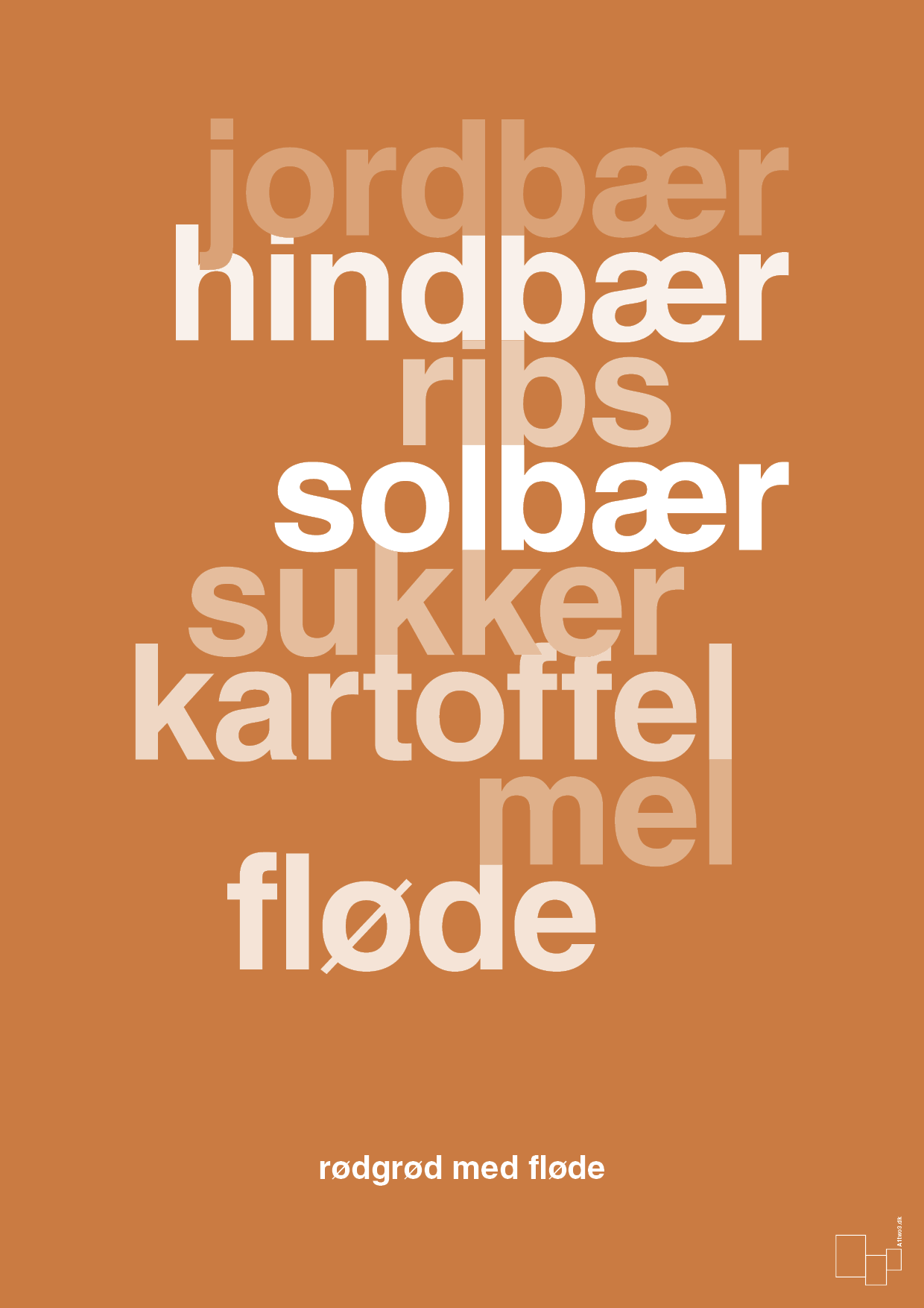 plakat: rødgrød med fløde - rumba orange-Opskrifter-A1two3