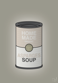 plakat: dåse med asparges soup - battleship gray-Dåser-A1two3