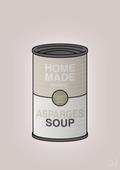 plakat: dåse med asparges soup - broken beige-Dåser-A1two3