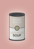 plakat: dåse med asparges soup - bubble shell-Dåser-A1two3
