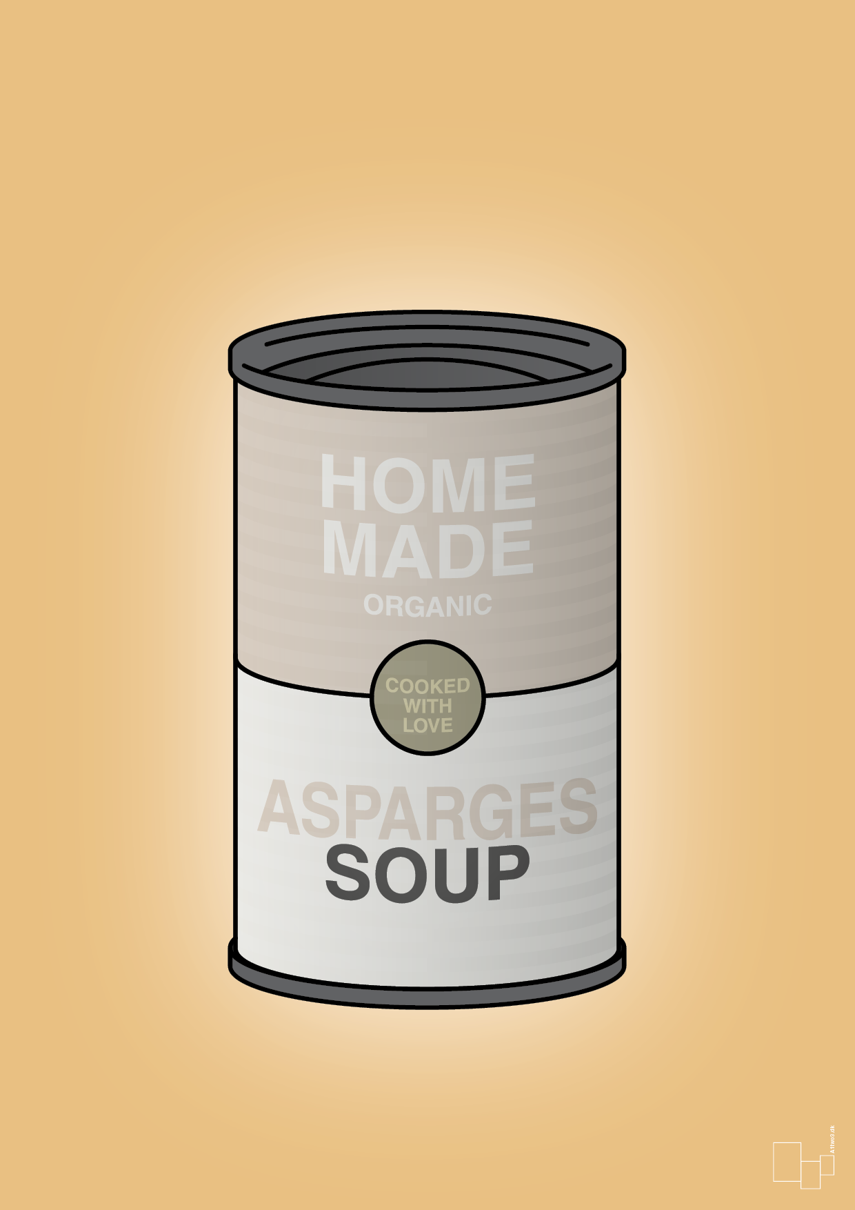 plakat: dåse med asparges soup - charismatic-Dåser-A1two3