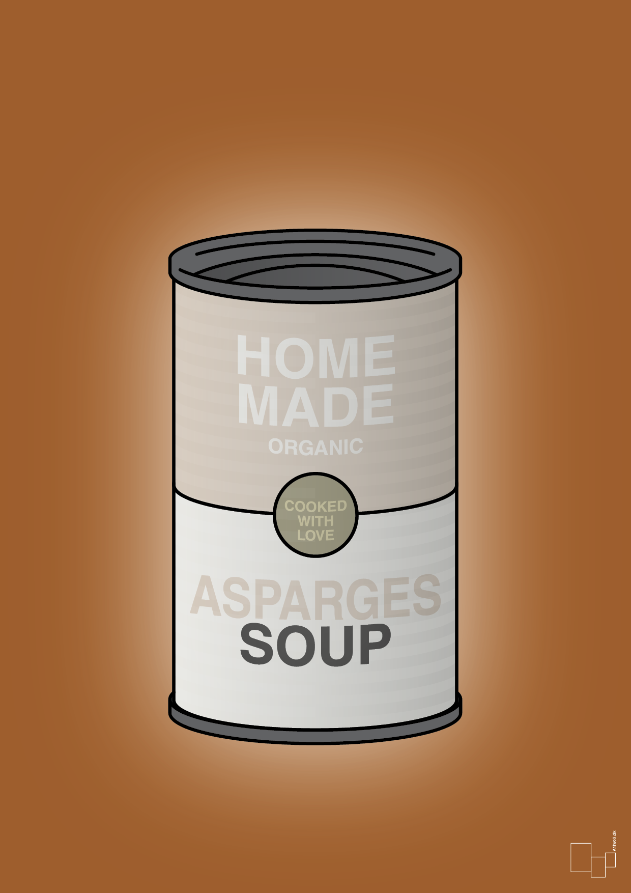 plakat: dåse med asparges soup - cognac-Dåser-A1two3