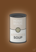 plakat: dåse med asparges soup - dark brown-Dåser-A1two3