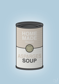 plakat: dåse med asparges soup - heavenly blue-Dåser-A1two3