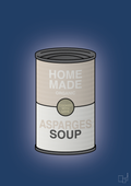 plakat: dåse med asparges soup - lapis blue-Dåser-A1two3