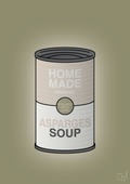plakat: dåse med asparges soup - misty forrest-Dåser-A1two3