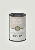 plakat: dåse med asparges soup - painters white-Dåser-A1two3