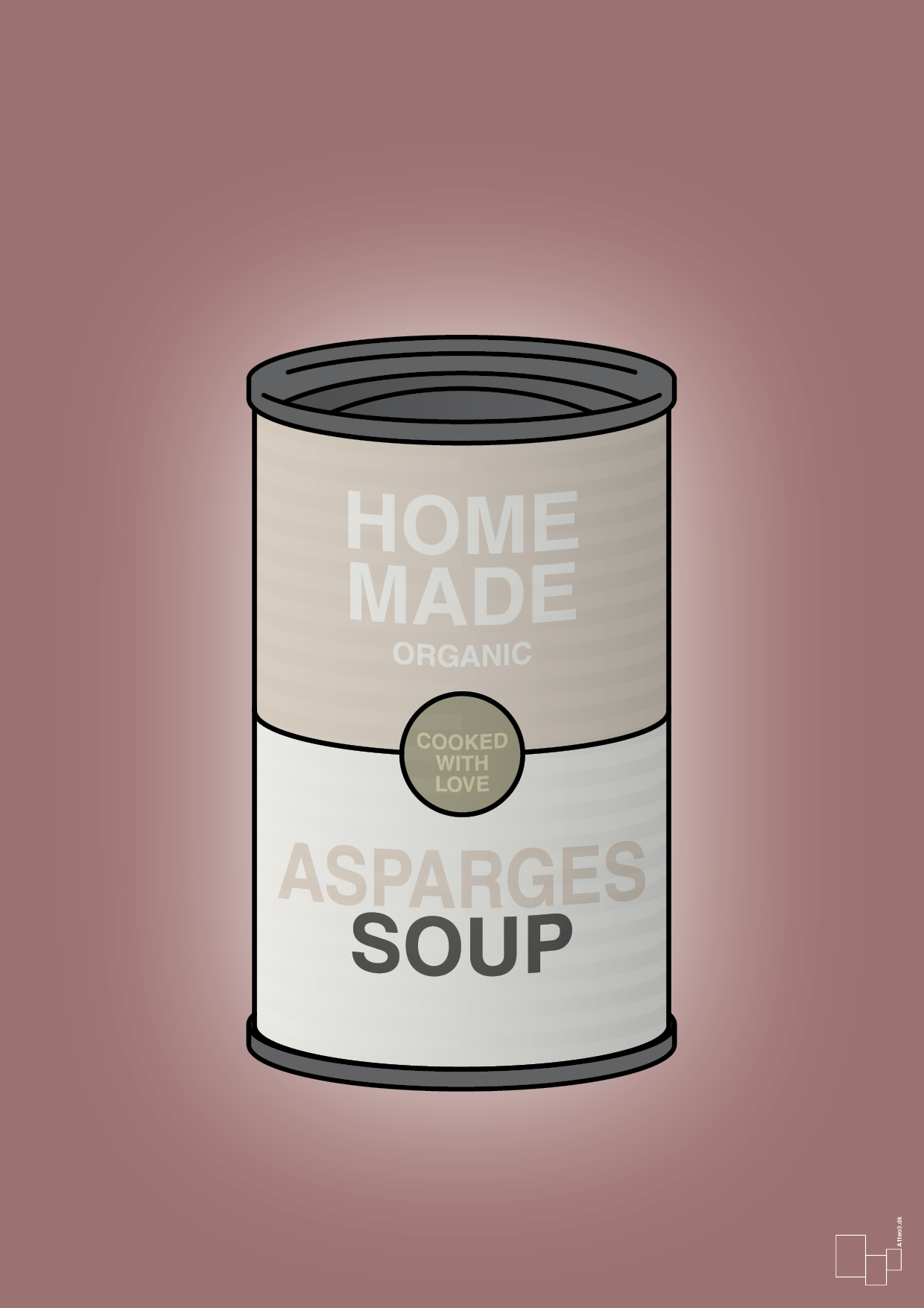 plakat: dåse med asparges soup - plum-Dåser-A1two3