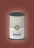 plakat: dåse med asparges soup - red pepper-Dåser-A1two3