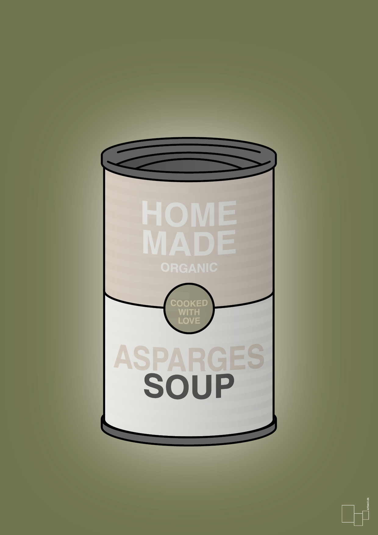 plakat: dåse med asparges soup - secret meadow-Dåser-A1two3