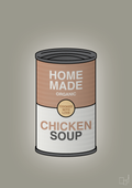 plakat: dåse med chicken soup - battleship gray-Dåser-A1two3