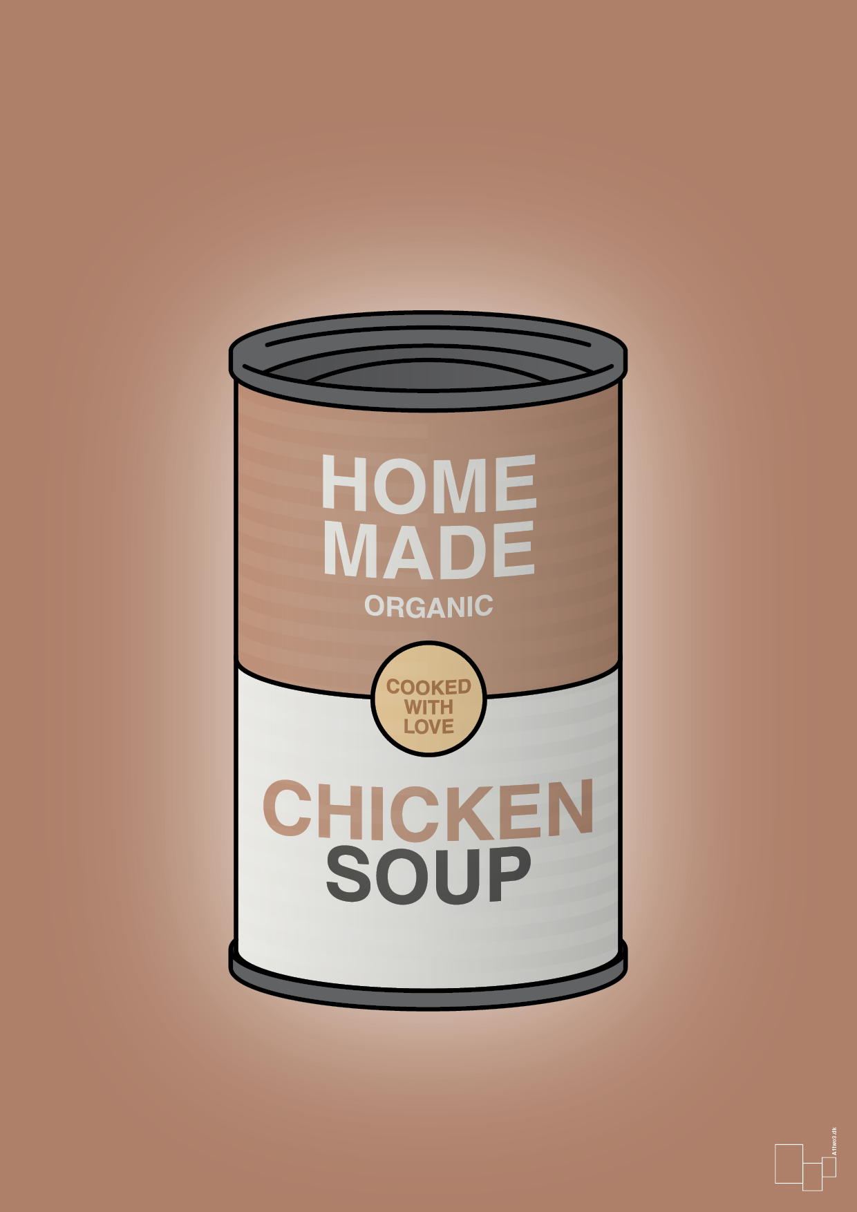 plakat: dåse med chicken soup - cider spice-Dåser-A1two3