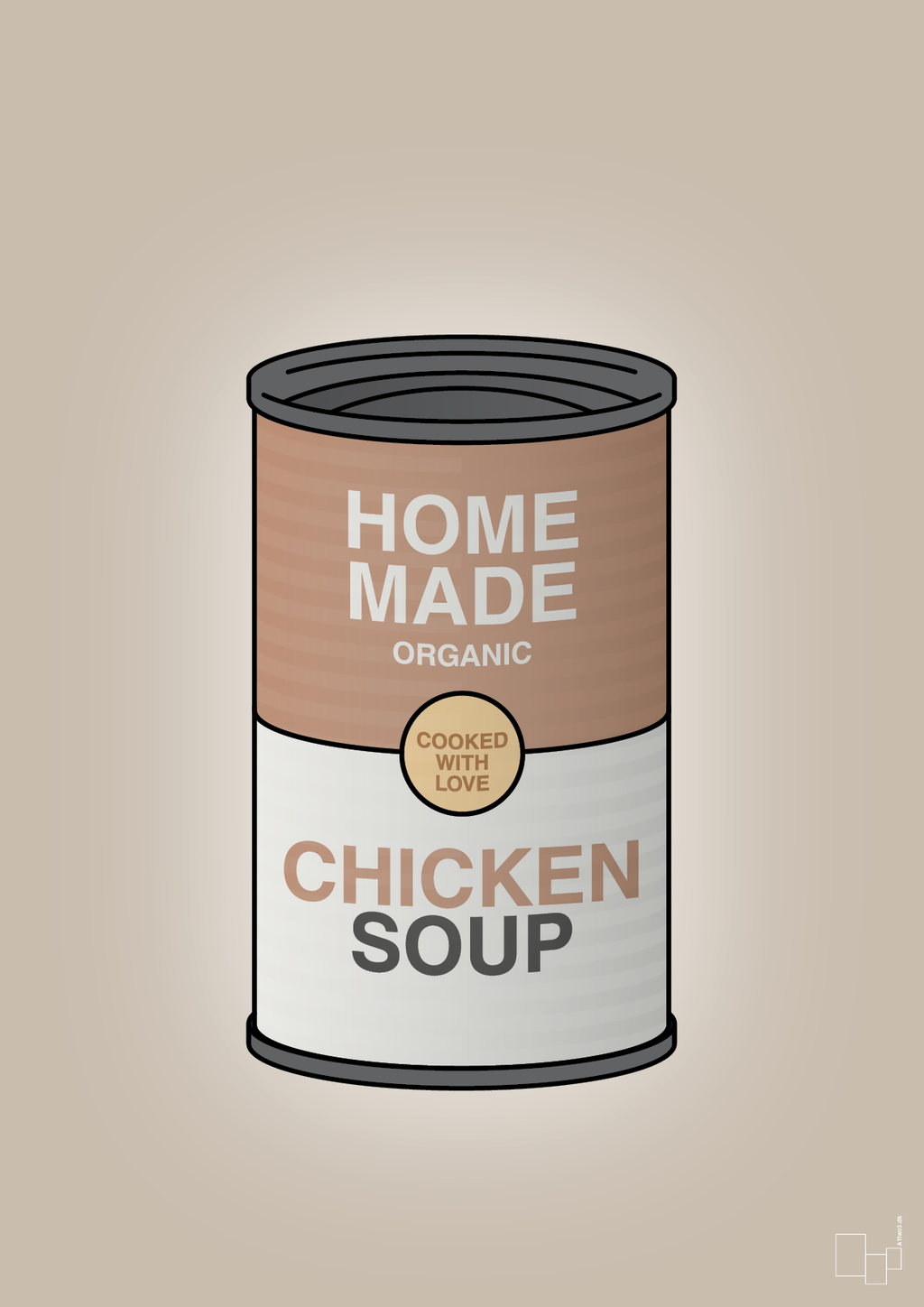 plakat: dåse med chicken soup - creamy mushroom-Dåser-A1two3