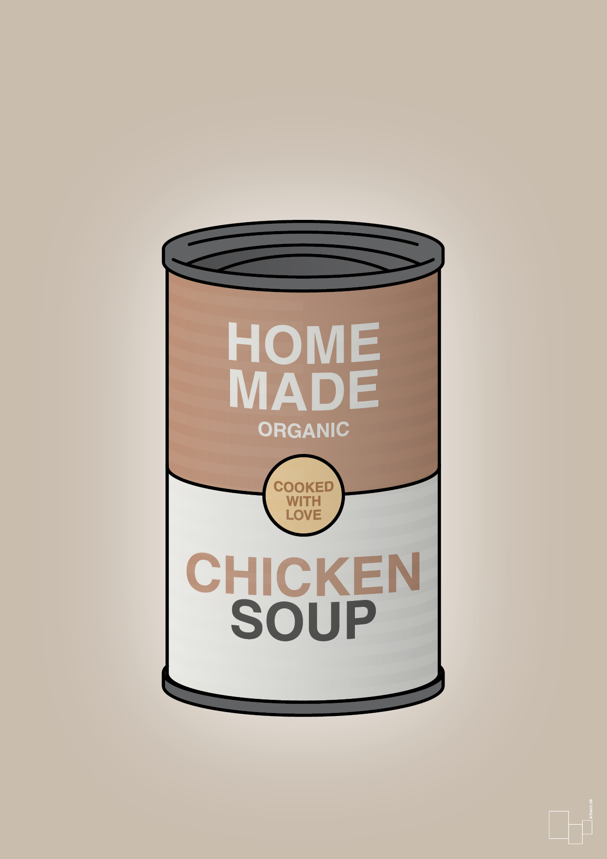 plakat: dåse med chicken soup - creamy mushroom-Dåser-A1two3