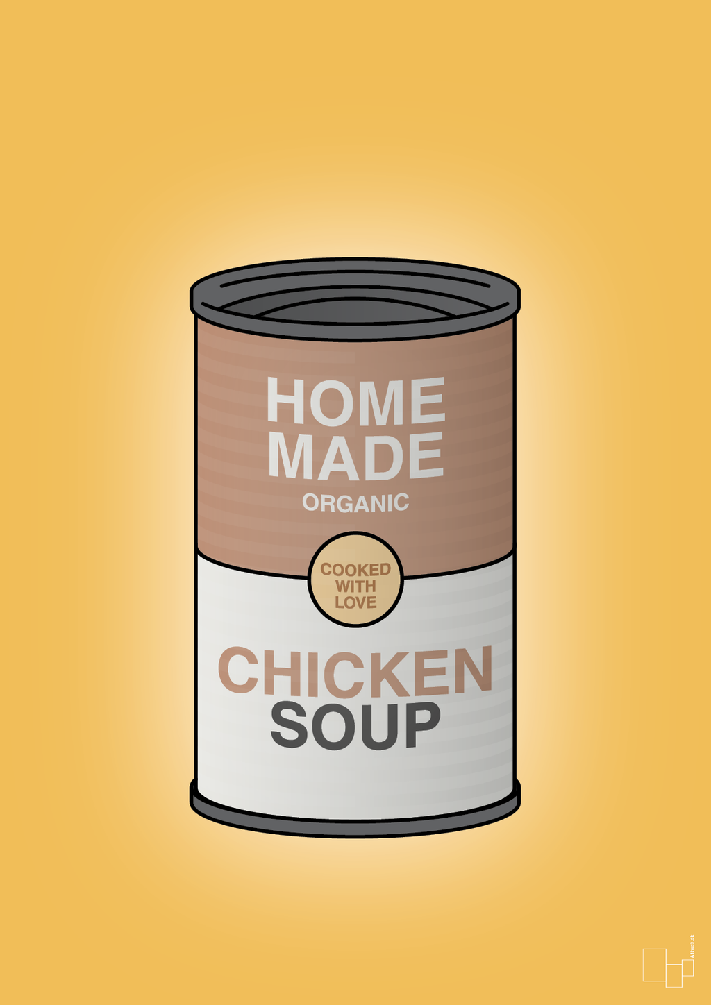 plakat: dåse med chicken soup - honeycomb-Dåser-A1two3