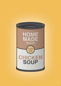 plakat: dåse med chicken soup - honeycomb-Dåser-A1two3