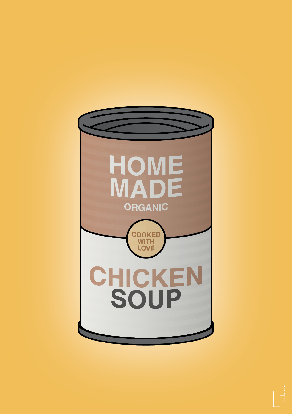 plakat: dåse med chicken soup - honeycomb-Dåser-A1two3