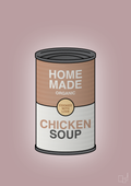 plakat: dåse med chicken soup - light rose-Dåser-A1two3