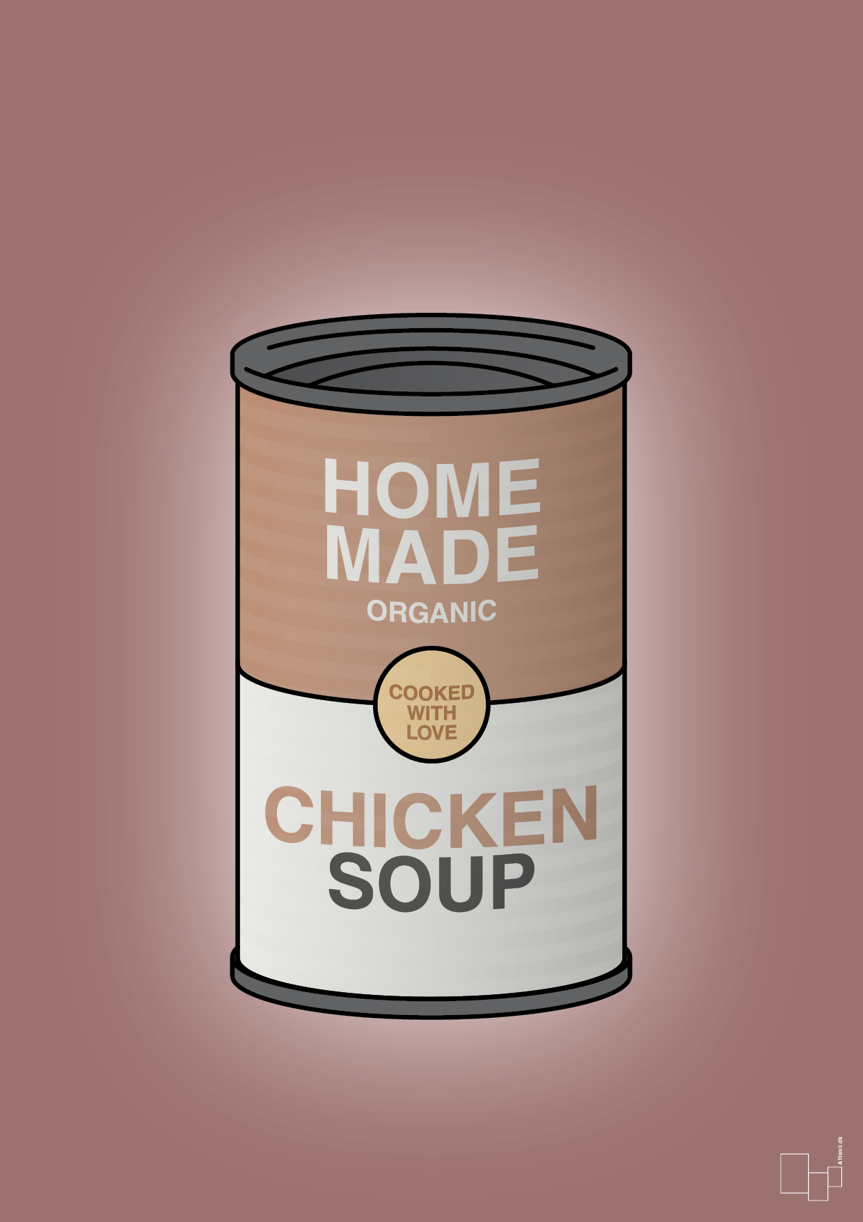plakat: dåse med chicken soup - plum-Dåser-A1two3