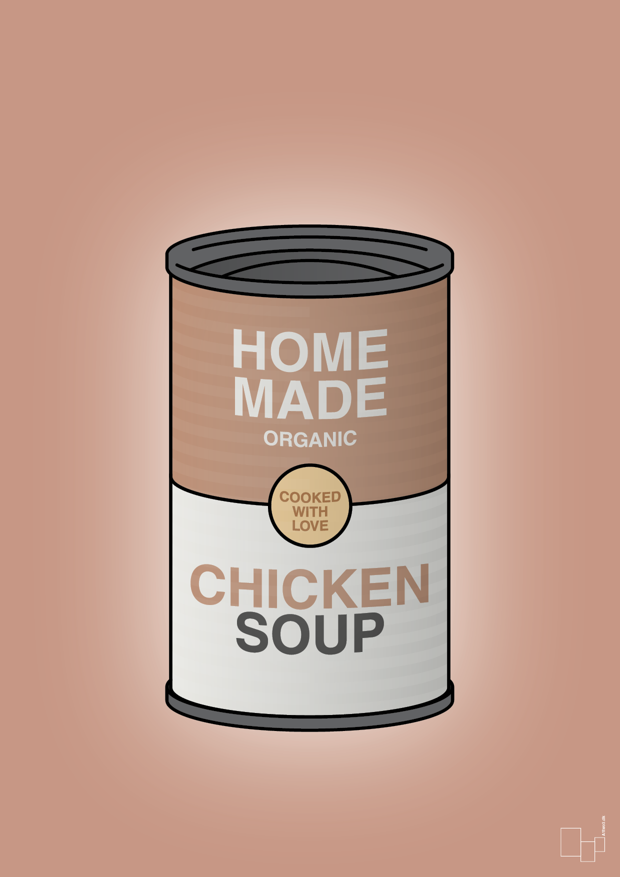 plakat: dåse med chicken soup - powder-Dåser-A1two3