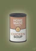 plakat: dåse med chicken soup - secret meadow-Dåser-A1two3
