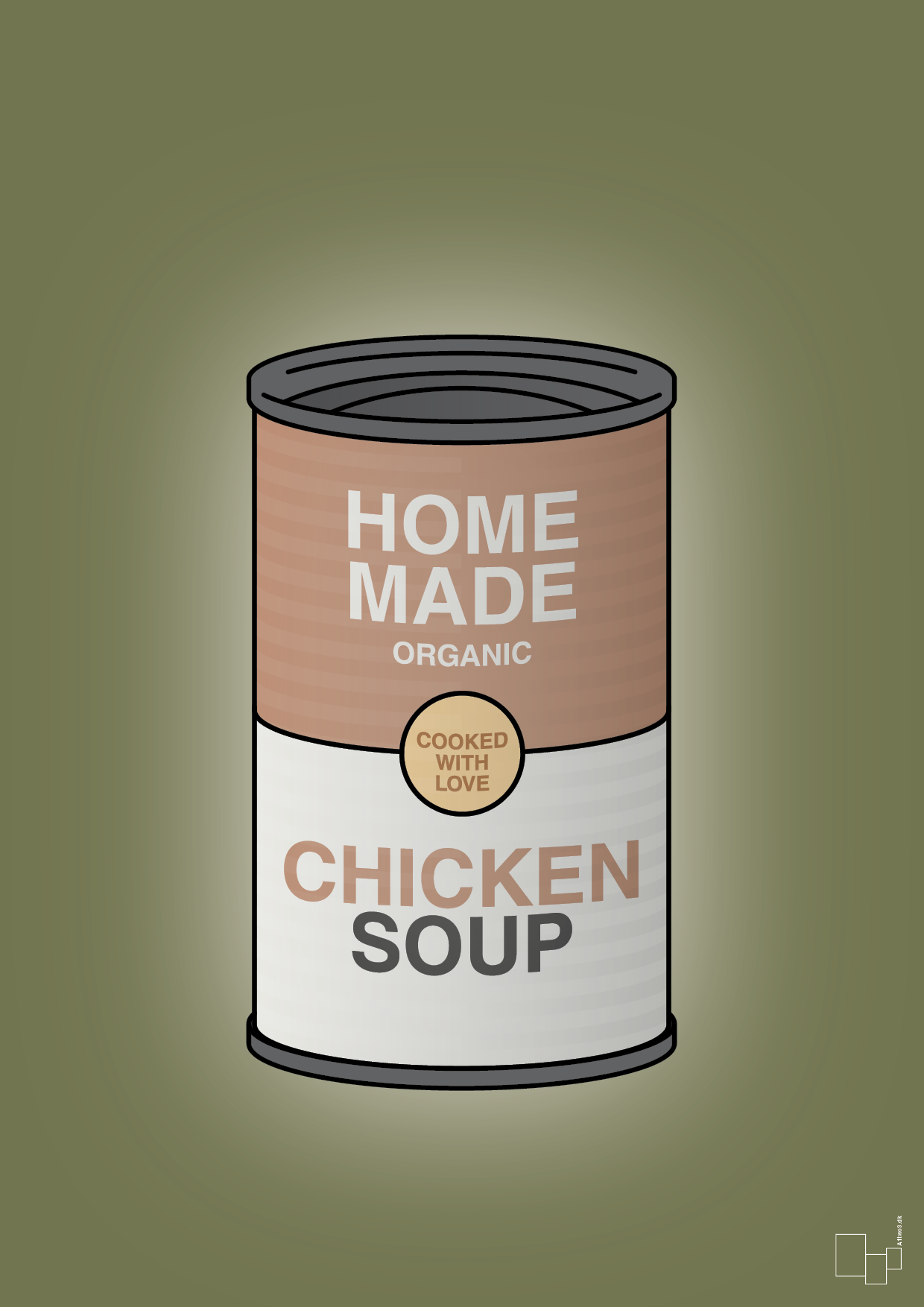 plakat: dåse med chicken soup - secret meadow-Dåser-A1two3