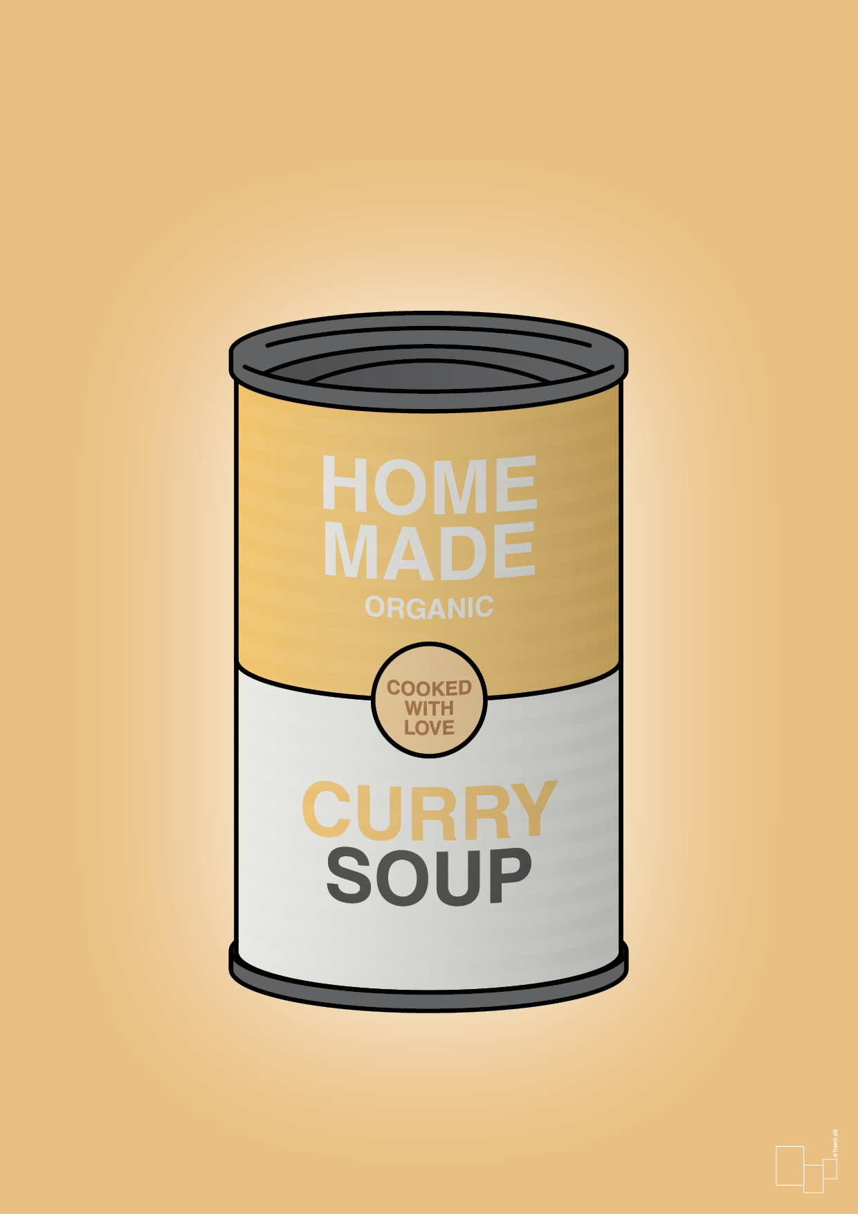 plakat: dåse med curry soup - charismatic-Dåser-A1two3