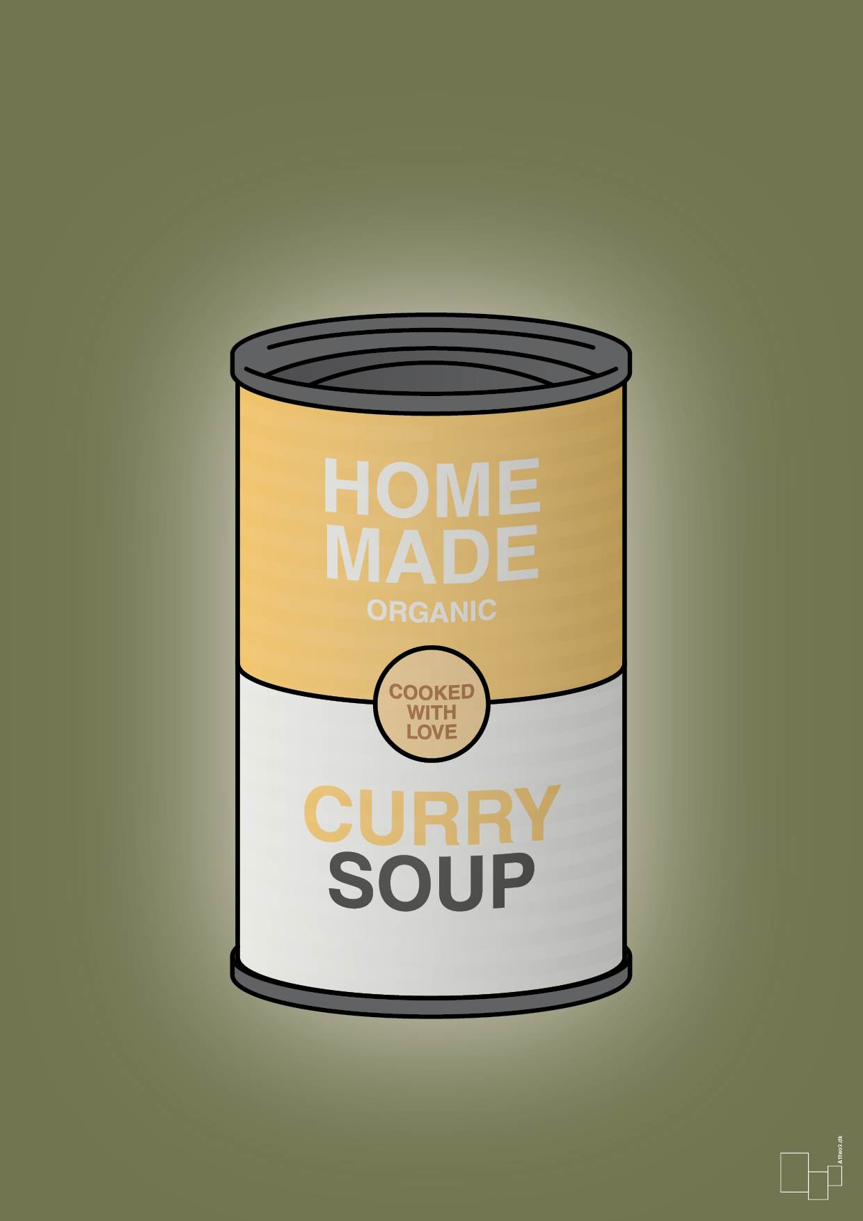 plakat: dåse med curry soup - secret meadow-Dåser-A1two3