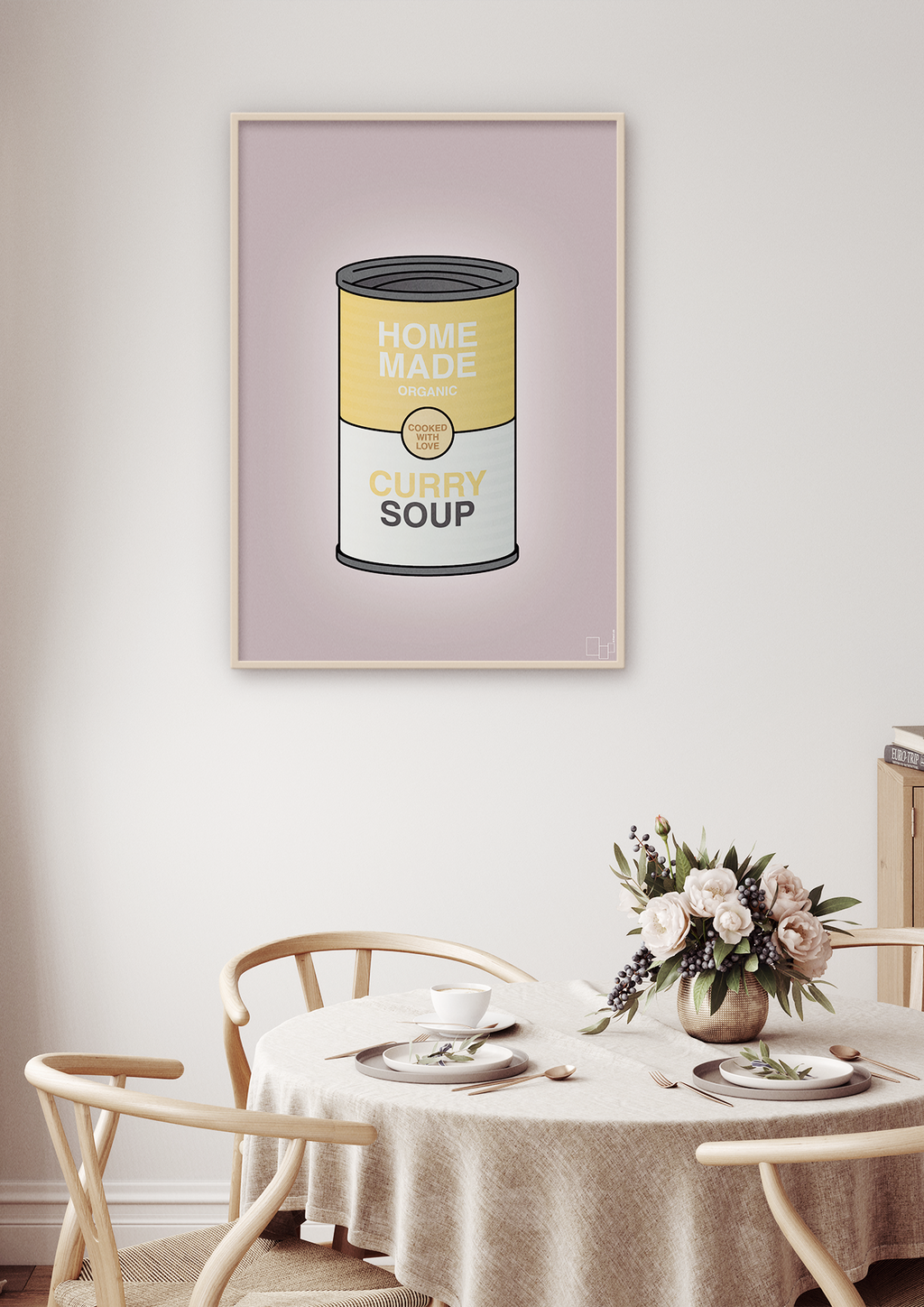 plakat: dåse med curry soup - powder-Dåser-A1two3