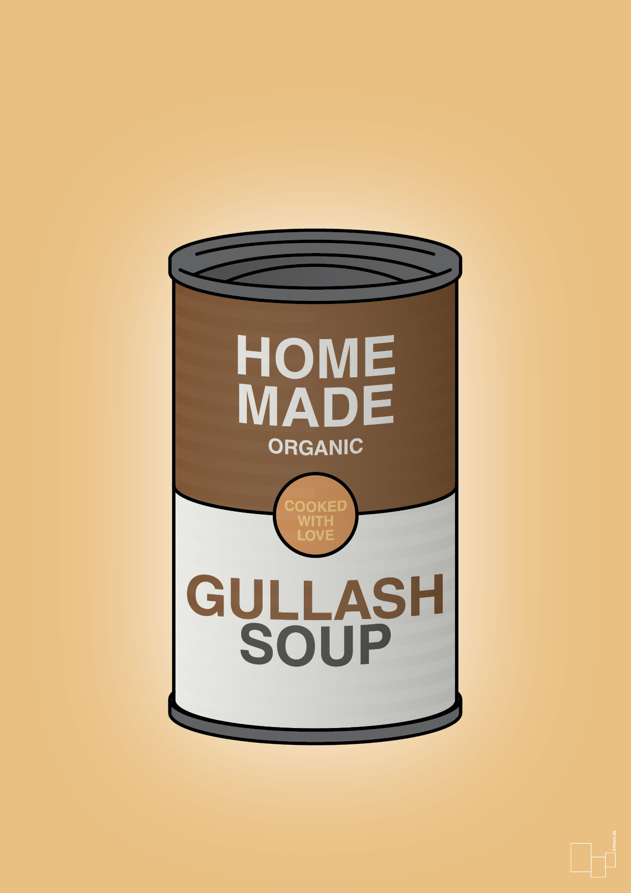 plakat: dåse med gullash soup - charismatic-Dåser-A1two3