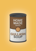 plakat: dåse med gullash soup - honeycomb-Dåser-A1two3