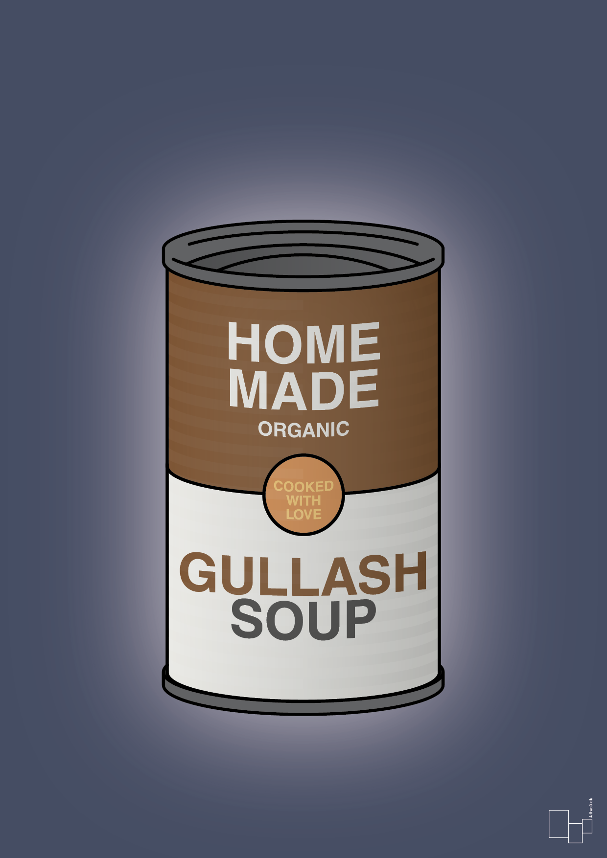 Dåse med gullash soup - petrol-Dåser-A1two3