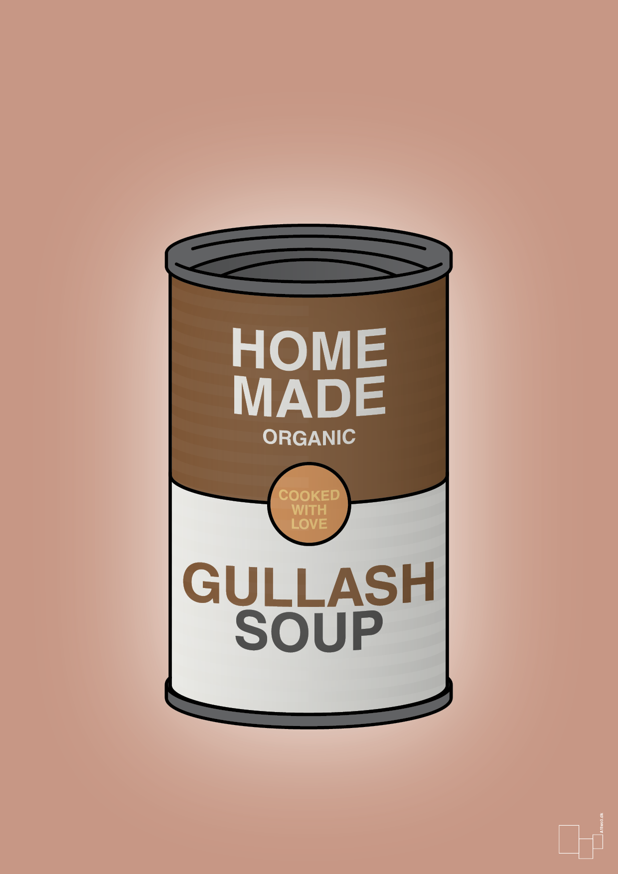 plakat: dåse med gullash soup - powder-Dåser-A1two3