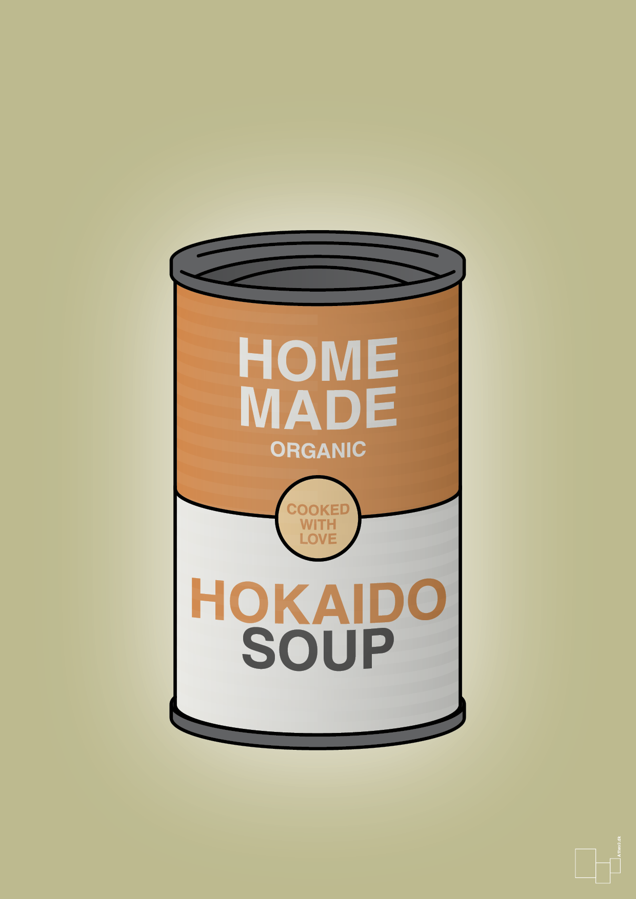 plakat: dåse med hokaido soup - back to nature-Dåser-A1two3