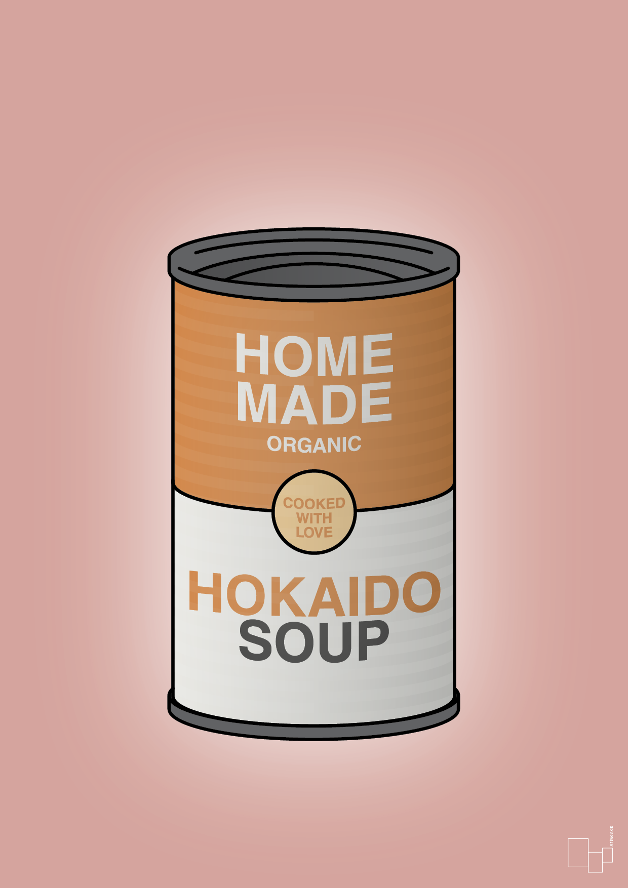 plakat: dåse med hokaido soup - bubble shell-Dåser-A1two3