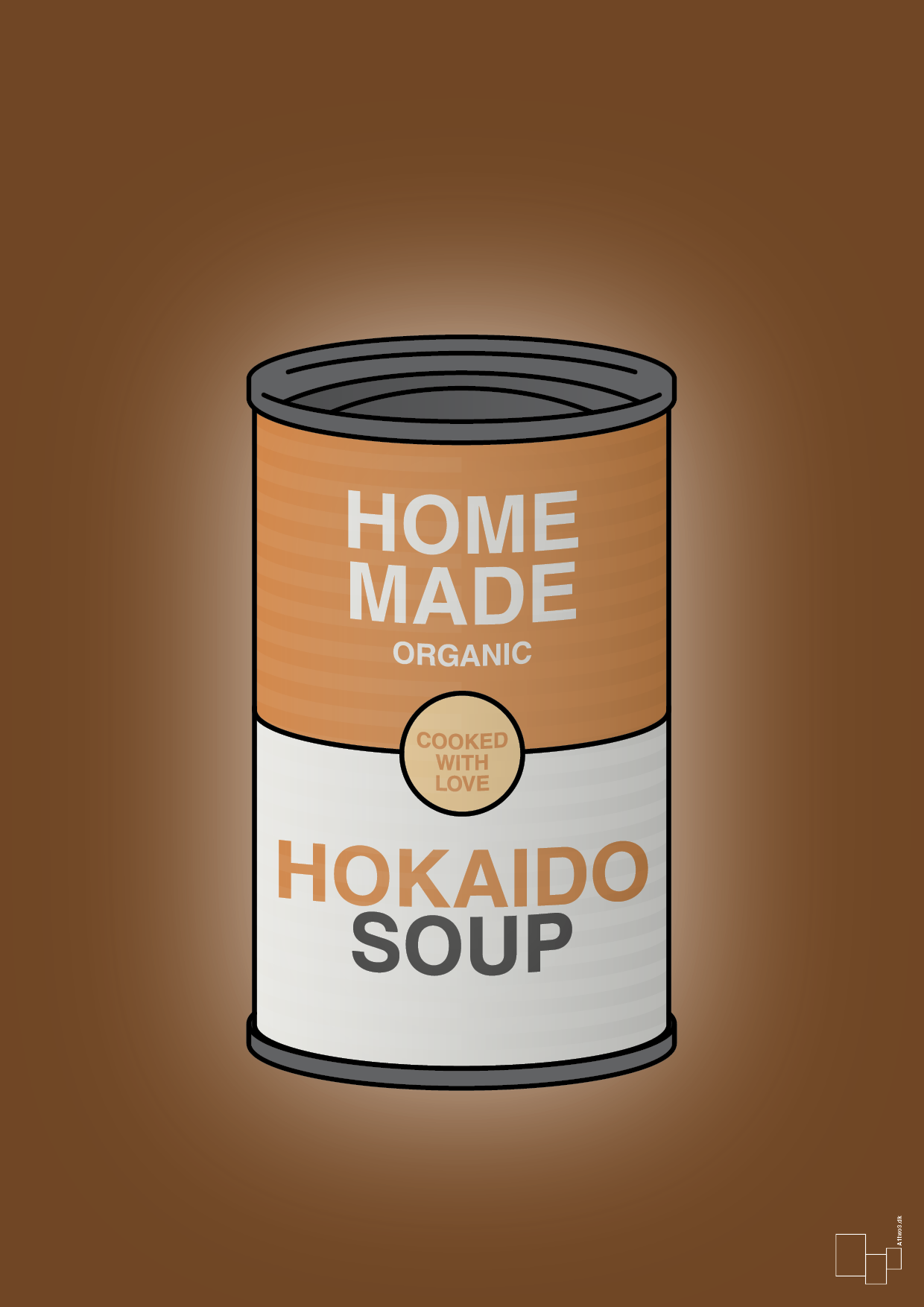 plakat: dåse med hokaido soup - dark brown-Dåser-A1two3
