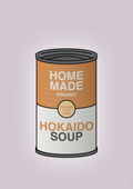 plakat: dåse med hokaido soup - dusty lilac-Dåser-A1two3