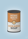 plakat: dåse med hokaido soup - heavenly blue-Dåser-A1two3