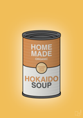 plakat: dåse med hokaido soup - honeycomb-Dåser-A1two3