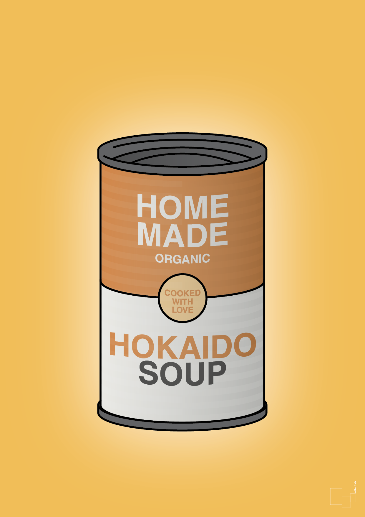 plakat: dåse med hokaido soup - honeycomb-Dåser-A1two3