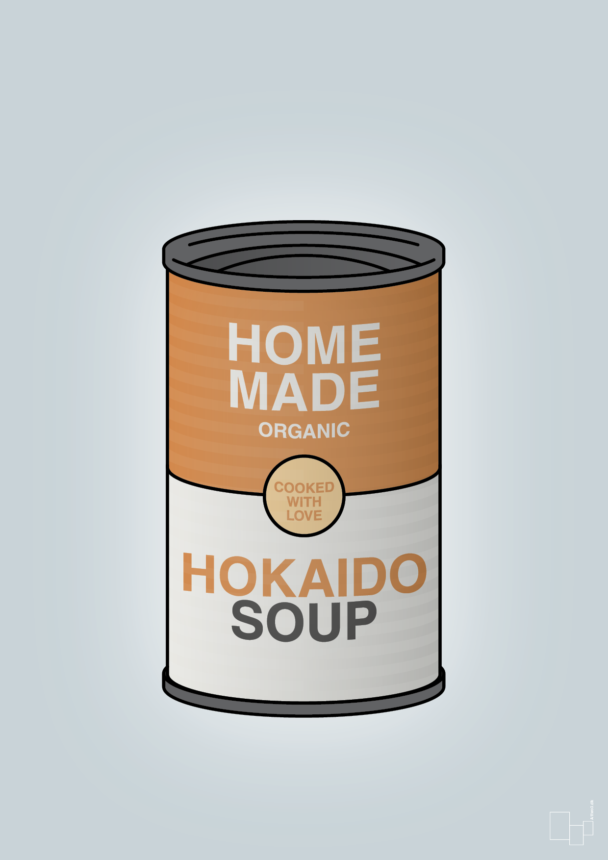 plakat: dåse med hokaido soup - light drizzle-Dåser-A1two3