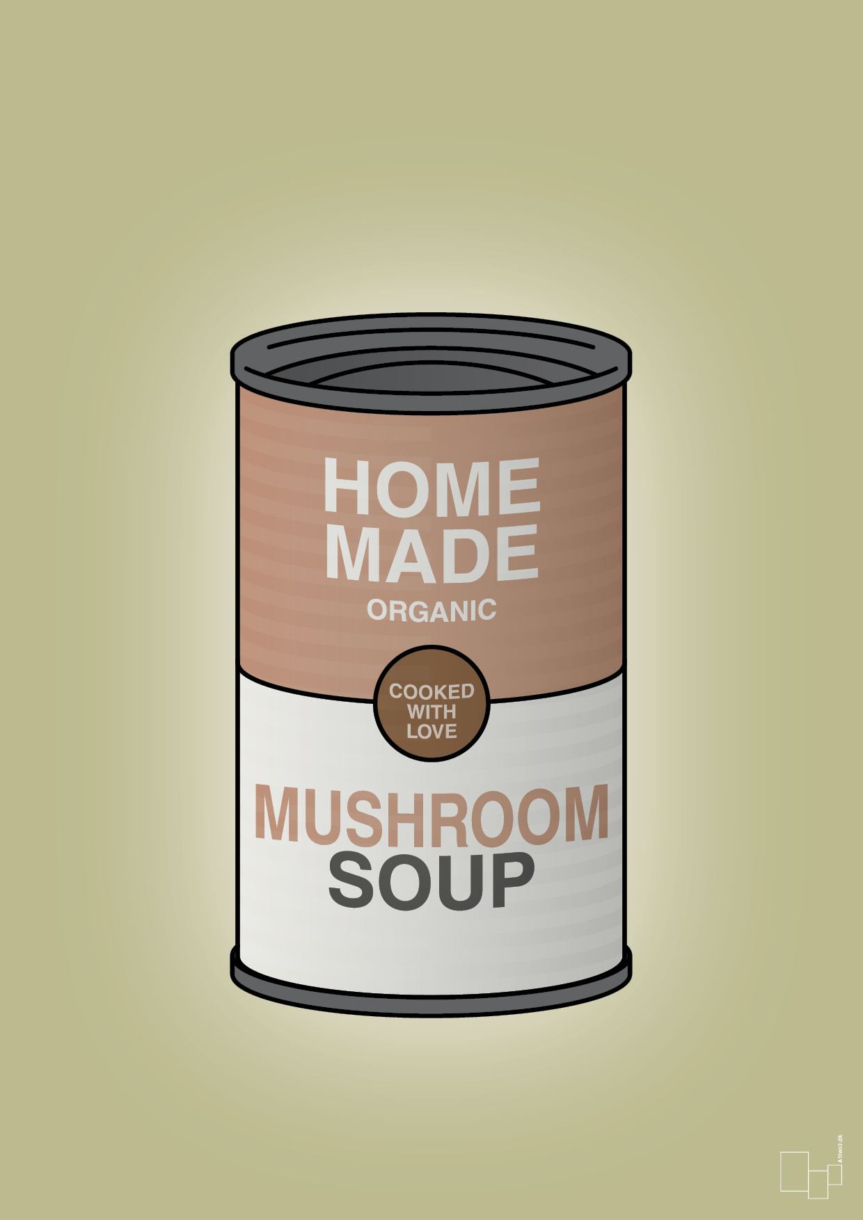 plakat: dåse med mushroom soup - back to nature-Dåser-A1two3