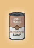 plakat: dåse med mushroom soup - charismatic-Dåser-A1two3