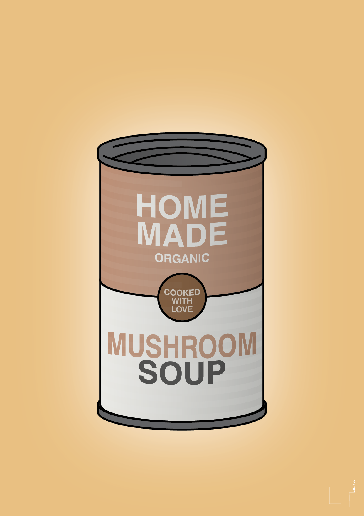 plakat: dåse med mushroom soup - charismatic-Dåser-A1two3