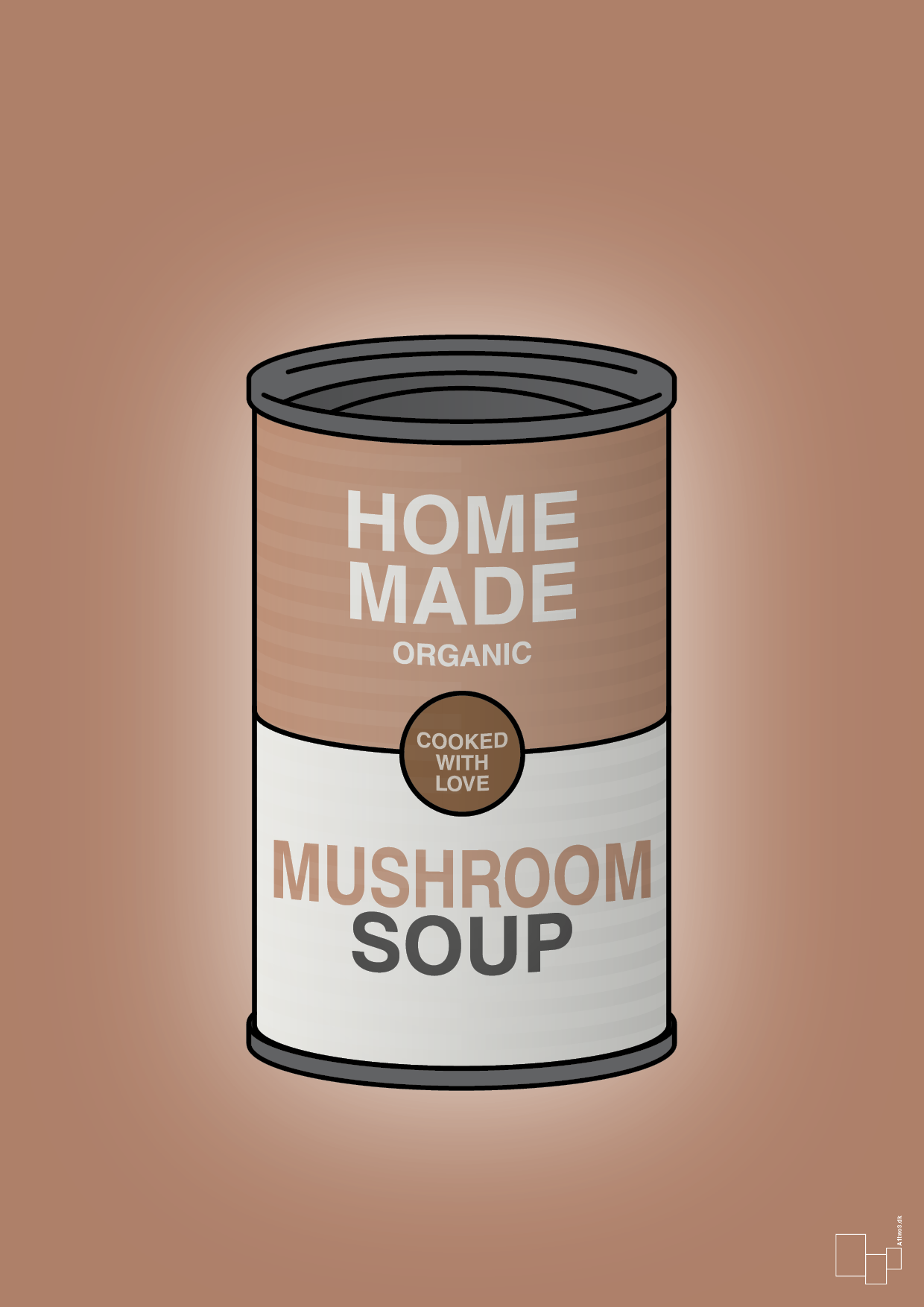 plakat: dåse med mushroom soup - cider spice-Dåser-A1two3