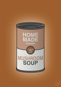 plakat: dåse med mushroom soup - cognac-Dåser-A1two3