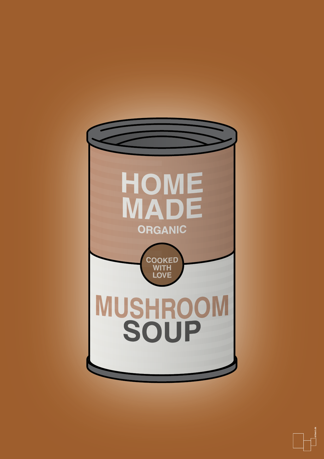 plakat: dåse med mushroom soup - cognac-Dåser-A1two3