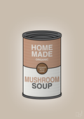 plakat: dåse med mushroom soup - creamy mushroom-Dåser-A1two3